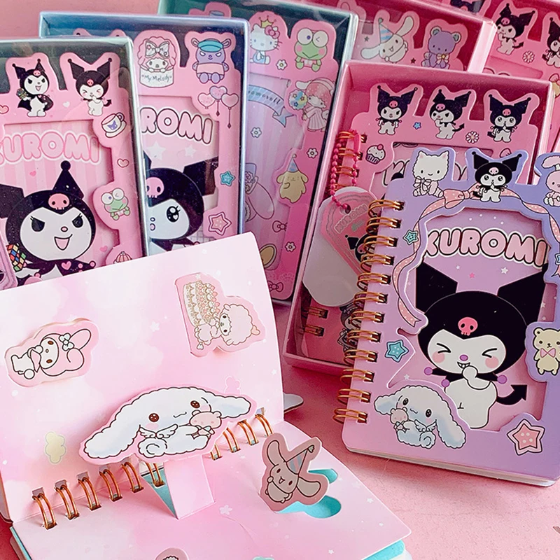 4pcs Sanrio Coil Notebook My Melody Kuromi Cinnamoroll Notepad Diary Planner Agenda Memo Office School Supplies Stationery