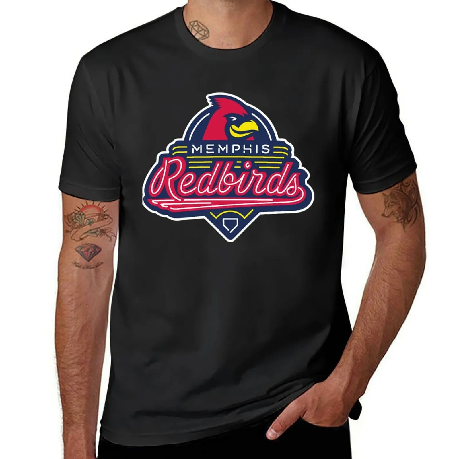 

The Redbirds (новинка), Спортивная футболка для мальчиков, белый тяжелый груз, таможенный размер, oversizeds, мужские футболки с графическим рисунком, хип-хоп