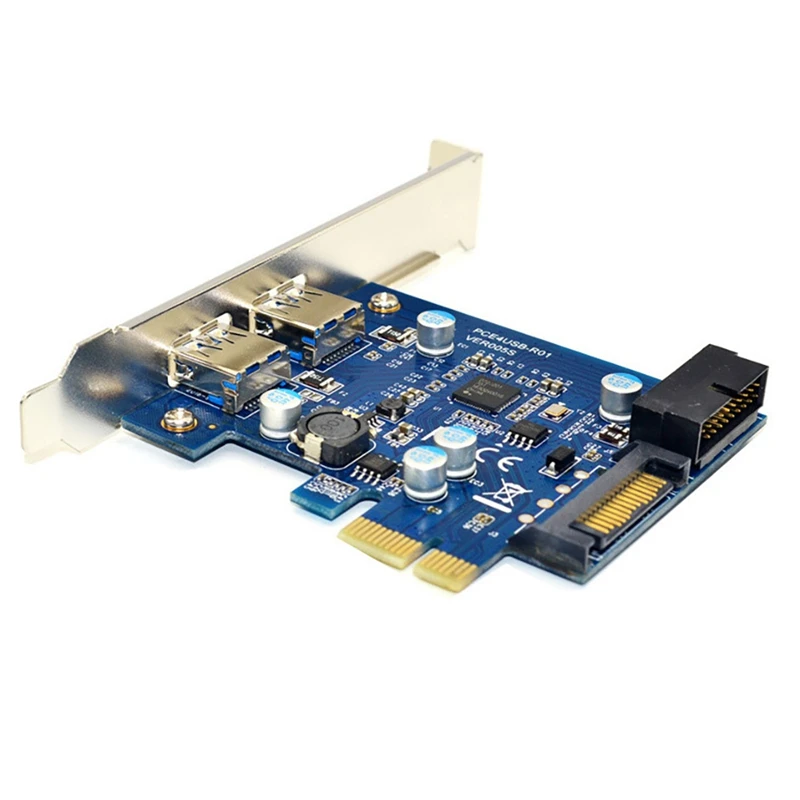 

USB3.0 Expansion Card Front 19PIN+Rear 2-Port USB3.0 Expansion Card UPD720201 SATA Interface Adapter Card