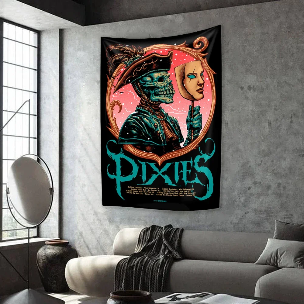 Alternative Rock Band Tapestry Pixies Home Decoration Large Fabric Wall Hanging Dormitory Party Background Concert Decor