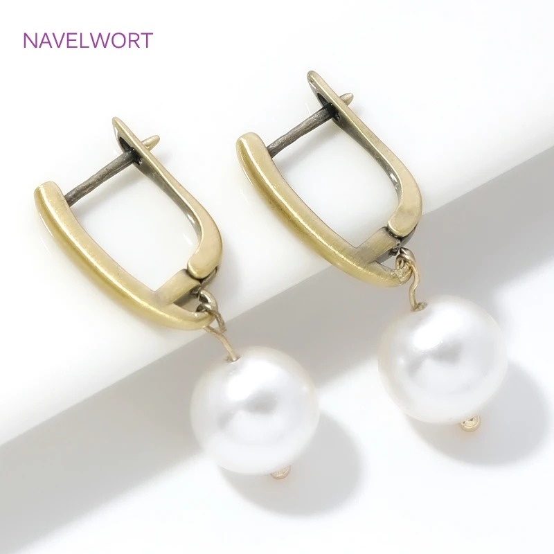 Fasteners For Earring Antique Bronze Shvenzy Earwires Brass Earring Hooks Earring Fixtures For DIY Earrings Making Accessories image 2