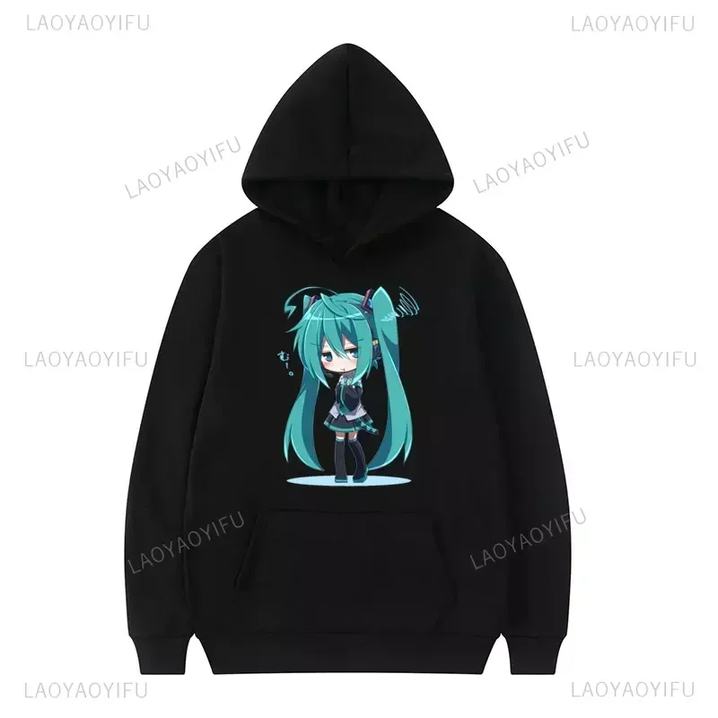 Fani przyszłości wirtualny Idol bluza z kapturem odzież kawaii Otaku męskie i damskie swetry bluza w stylu Harajuku modna bluza z kapturem z nadrukiem