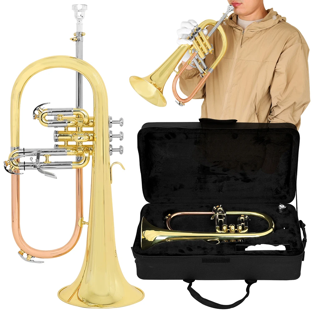 

SLADE Bb Furuge Brass Instruments Trumpet Jazz Plays Brass Cornet with Mouthpiece Gloves Accessories