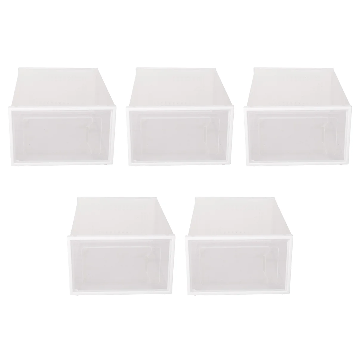 

Transparent Shoe Box Storage Box Drawer-Type Plastic Shoe Rack Transparent Shoe Cabinet Online Celebrity Shoe White