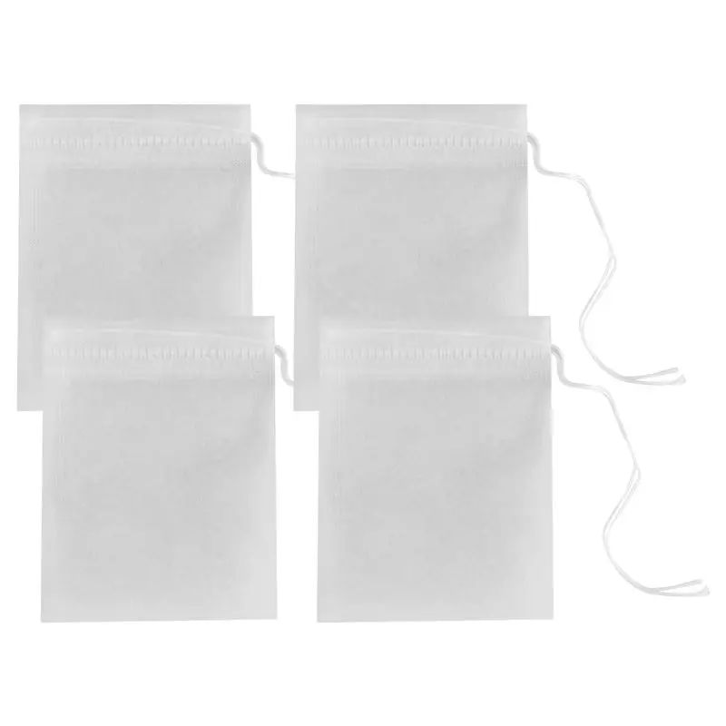ABFU-1000Pcs/Lot New Pla Biodegraded Tea Bag Filters Ultrasonic Corn Fiber Cords Tea Bags Coffee Filter 6X8cm