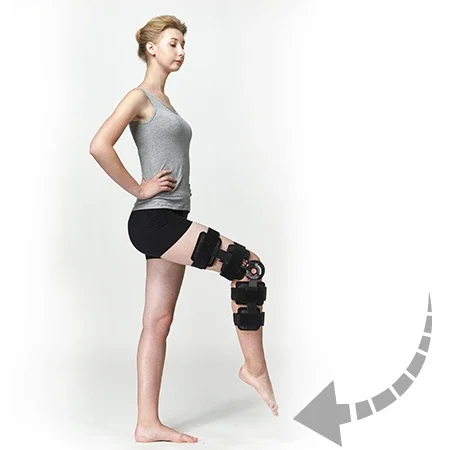 Hinged Knee Brace Adjustable Motion Orthosis Kneed Support Brace for Knee Pain Relief