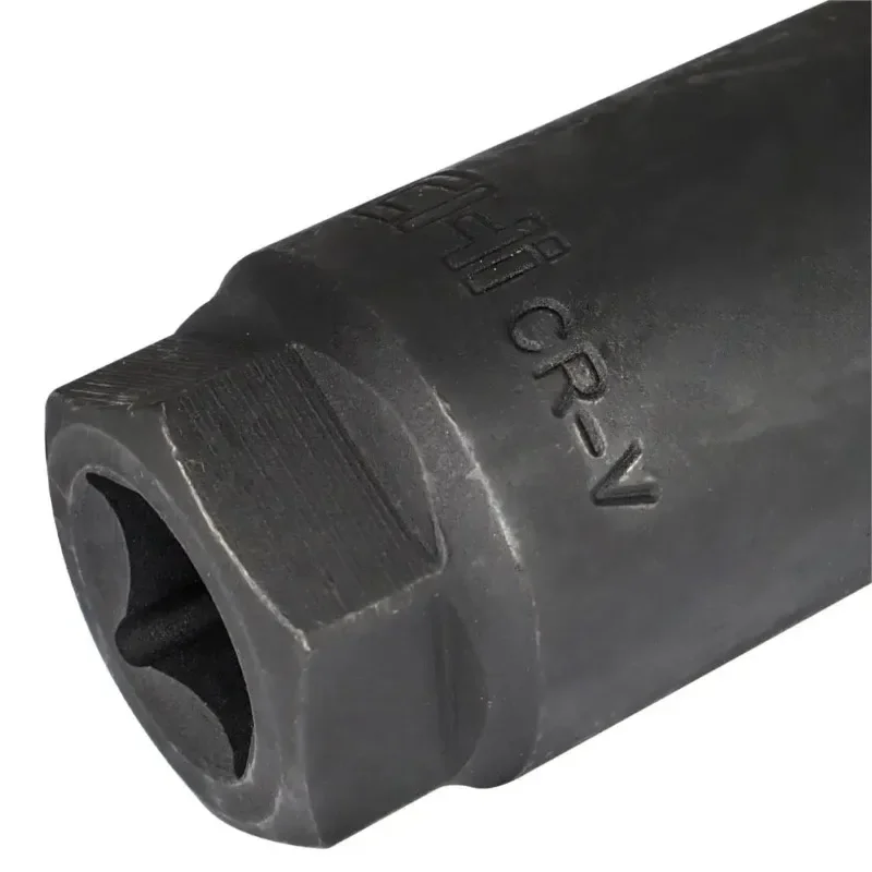 22mm Black Narrow Mouth Lambda Sensor Removal Socket Kit CR-V Steel 1/2 Drive 8mm Slot for Car Tools Oxygen Vacuum