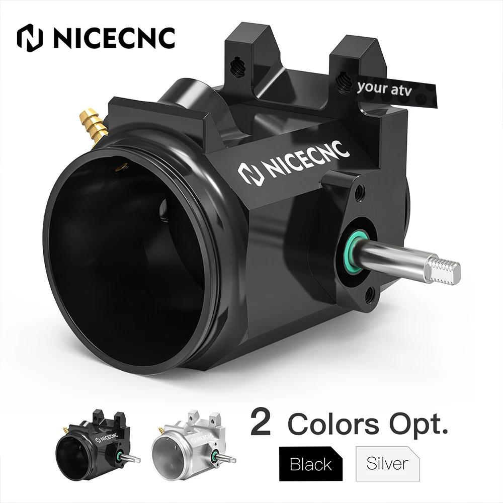 NICECNC 6061-T6 Aluminum ATV Throttle Body Kit CNC Machined For Yamaha Raptor 700 700R 700RSE 2008-2023 1S3-13750-11-00