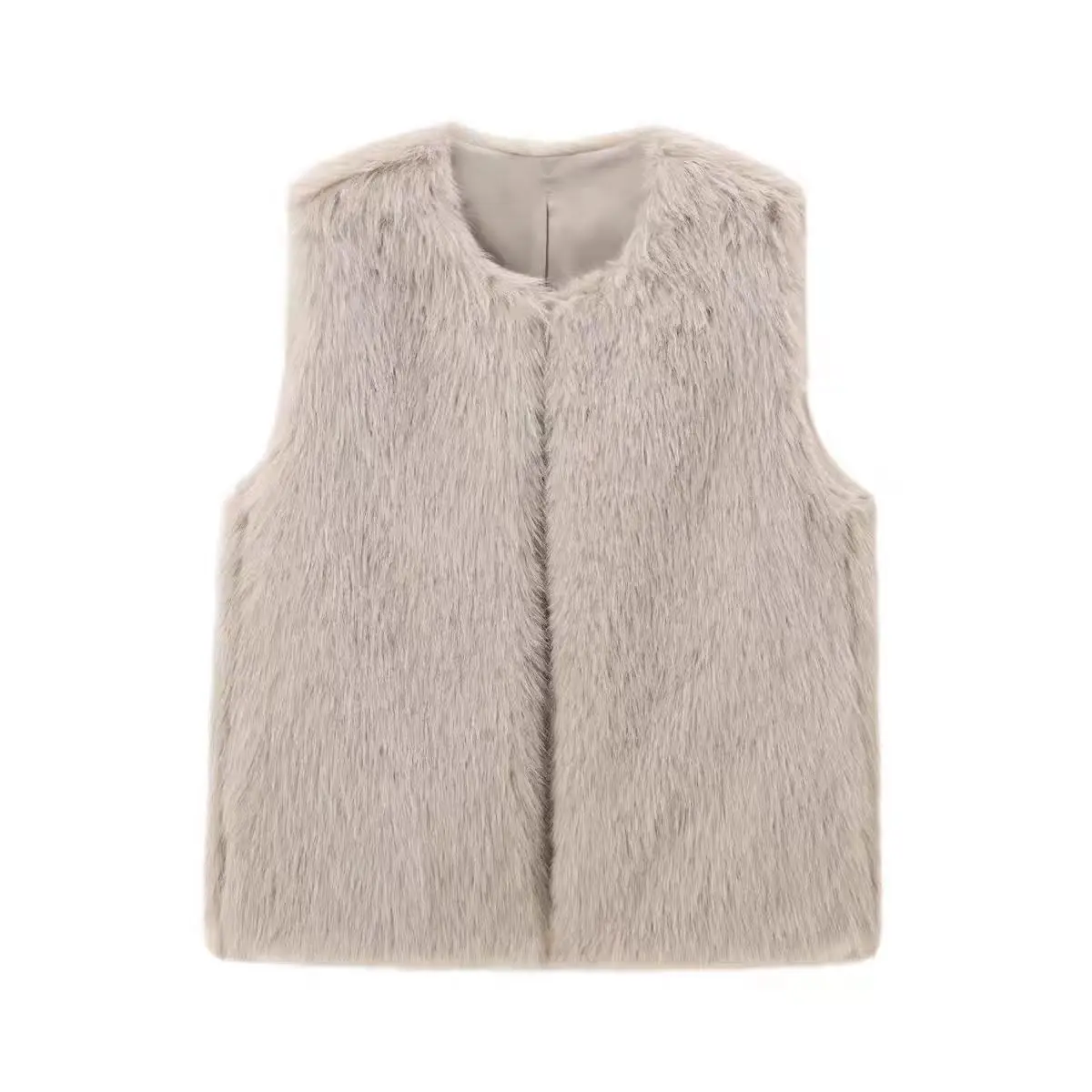 Gilet caldo effetto pelliccia sintetica Personalità Moda Casual Versatile Gilet da donna 2025 Autunno Nuovo stile Tinta unita senza maniche