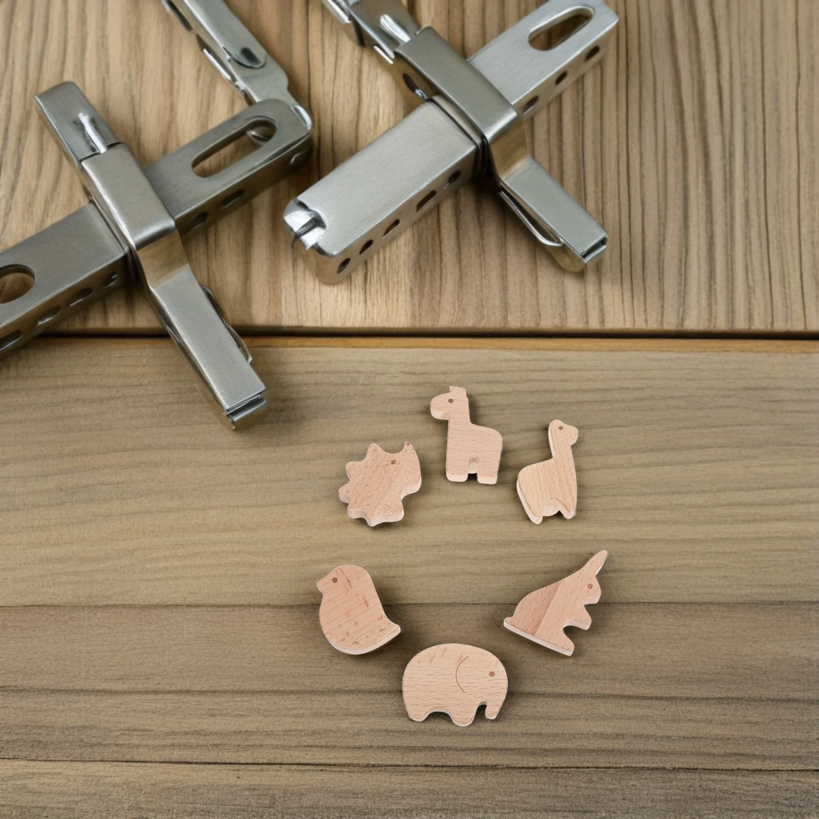 

6 Pcs Animal Shape Handle Wooden Door Pulls Drawer Knobs for Kids Drawers Dresser