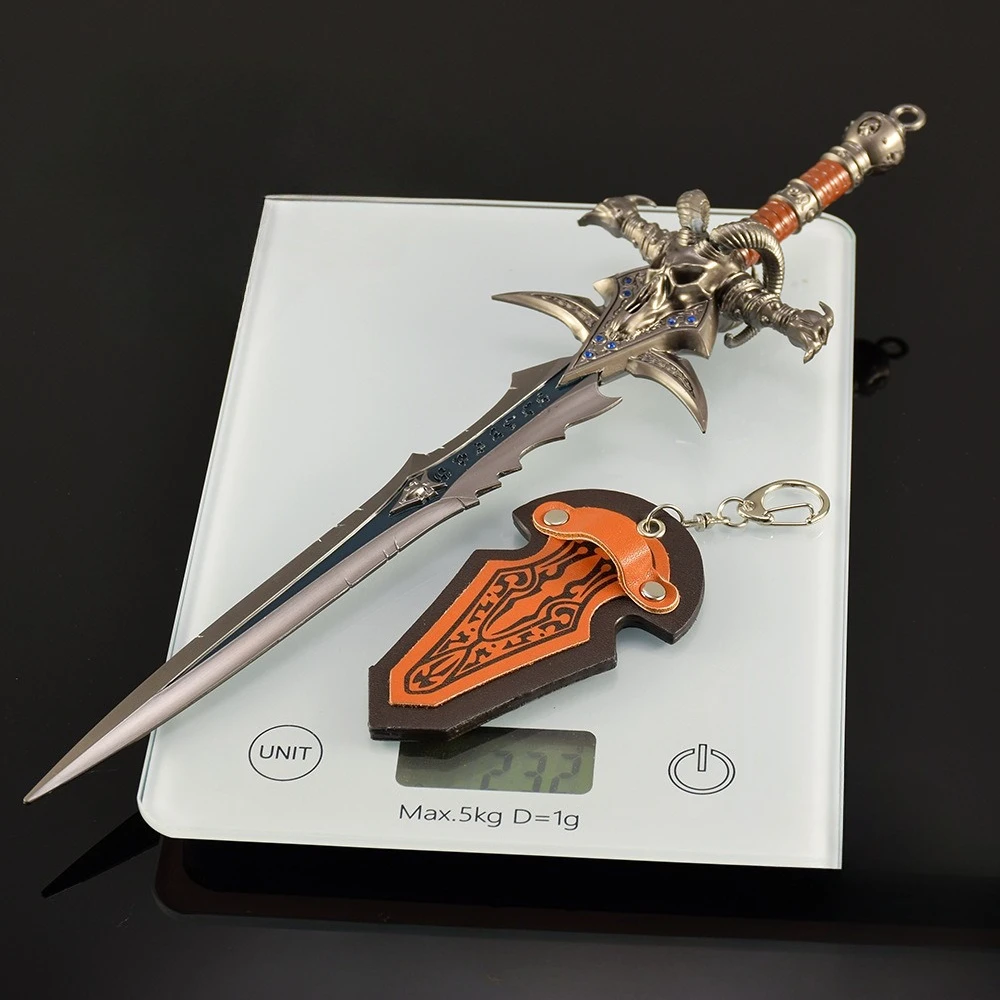 30cm Frostmourne Swords World of Warcraft Lich King Weapon Sheepshead Sword Metal Katana Model Safety Knife Studded Toys Boy