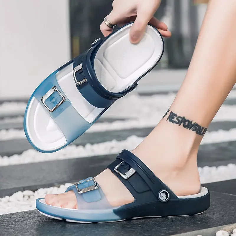 Eva Sandals Man Beach Shoes Outdoor Slippers for Men Adult Y2k Low Price Cheap Liquidation 2025 Style Clappers Original Casual