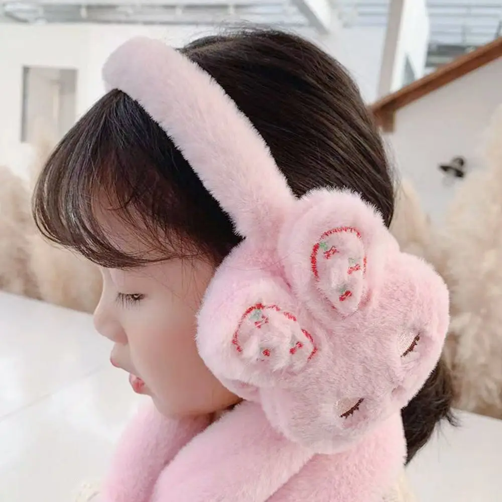 Winter Cute Cartoon Plush Earmuffs Fluffy Warm Earflaps Cosy Soft Ear Warmer for Kids