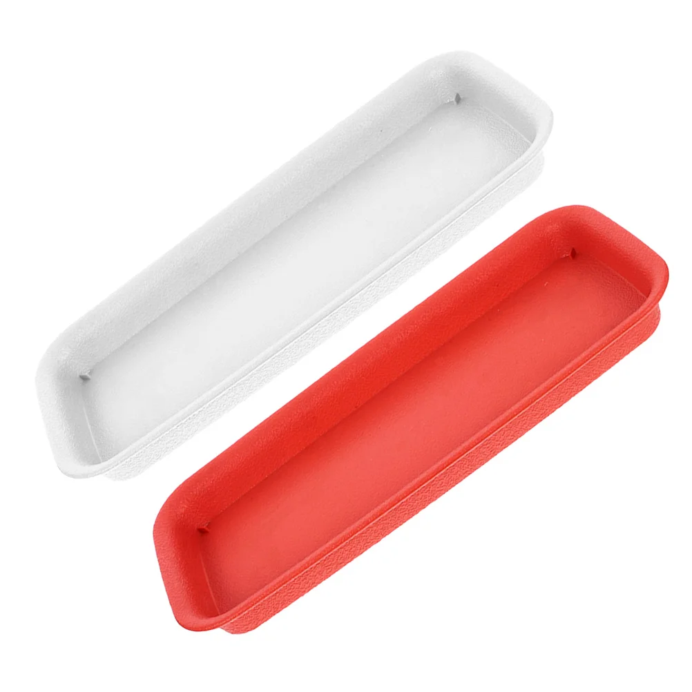 

2pcs Flower Pot Rectangular Resin Planting Tray Water Collection Leak Prevention Base For Plants Indoor Outdoor Garden Supplies