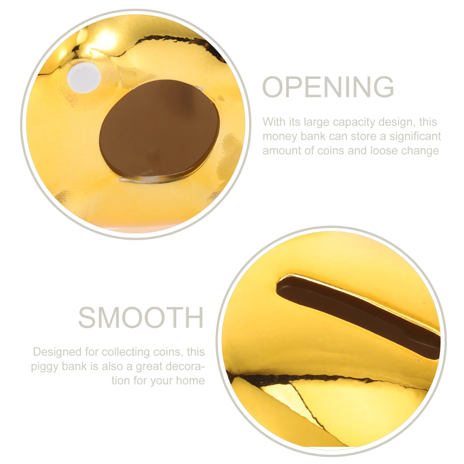 

Adorable Ceramic Savings Box Large Capacity Coin Bank for Toddlers Home Office Decor Piggy Bank Plaything Portable Money Saving