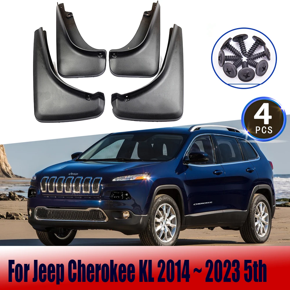 For Jeep Cherokee KL 2014 2015 2016 2017 2018 2019 2020 2021 2022 2023 5th Mud Flaps Mudguards Splash Guards Fender Flare Parts