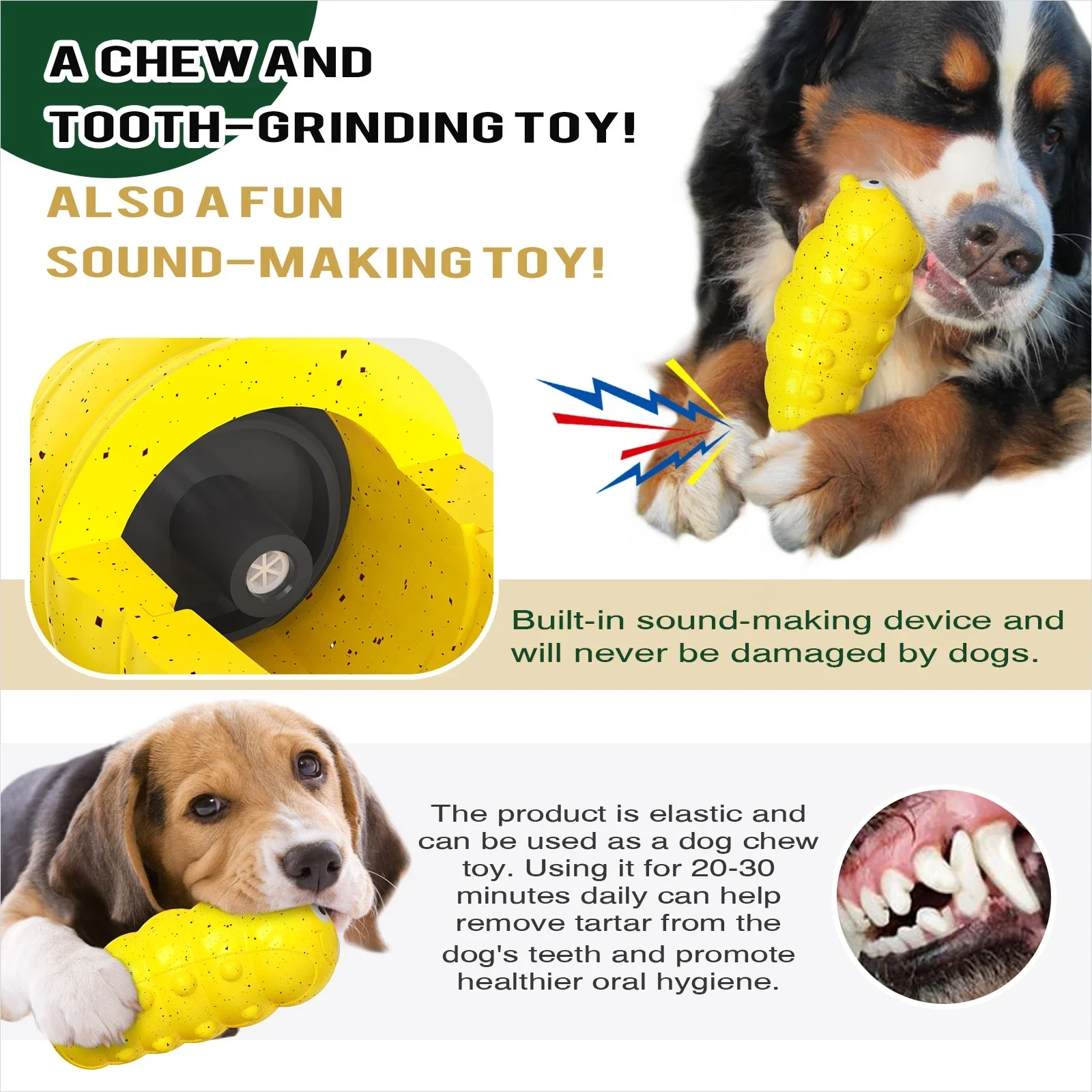 Bissfestes Insektenförmiges Quietschspielzeug für Hunde, Zahnungshilfe und Spielzeug mit Geräusch für Große Hunde