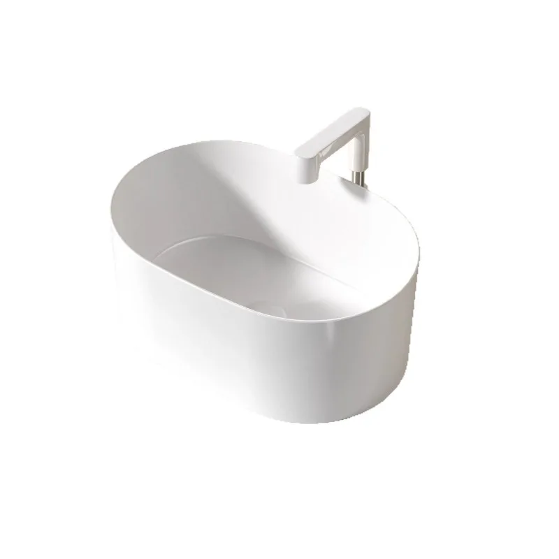 Deepen and increase large-capacity anti-splash ceramic oval wash basin household toilet bathroom balcony basin