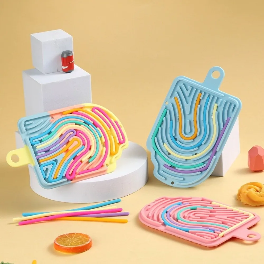 Bâtons de glace en forme de Fidget sensoriel, 12 cordes, planche d'activité sensorielle Double face, soulagement du Stress, planche occupée apaisante pour adultes