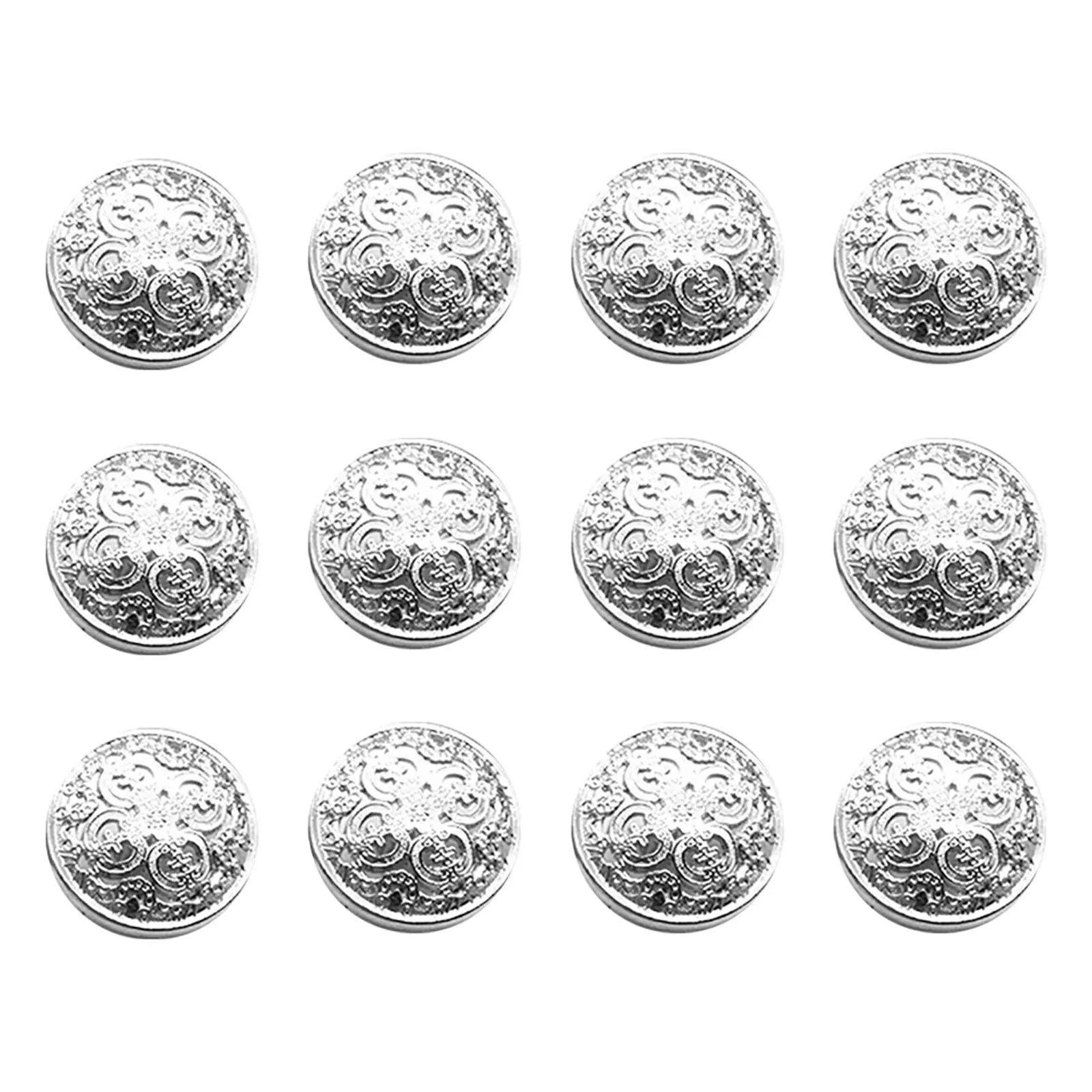 

30Pcs 20Mm Metal Hollow Button Heavy Duty Sewing Fastener for Jackets Coats Hats Jeans Downjackets DIY Fashion Accessory Silver
