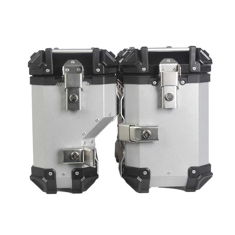 38L left hiding exhaust side motorcycle universal aluminum side box waterproof side box anti-theft travel storage box