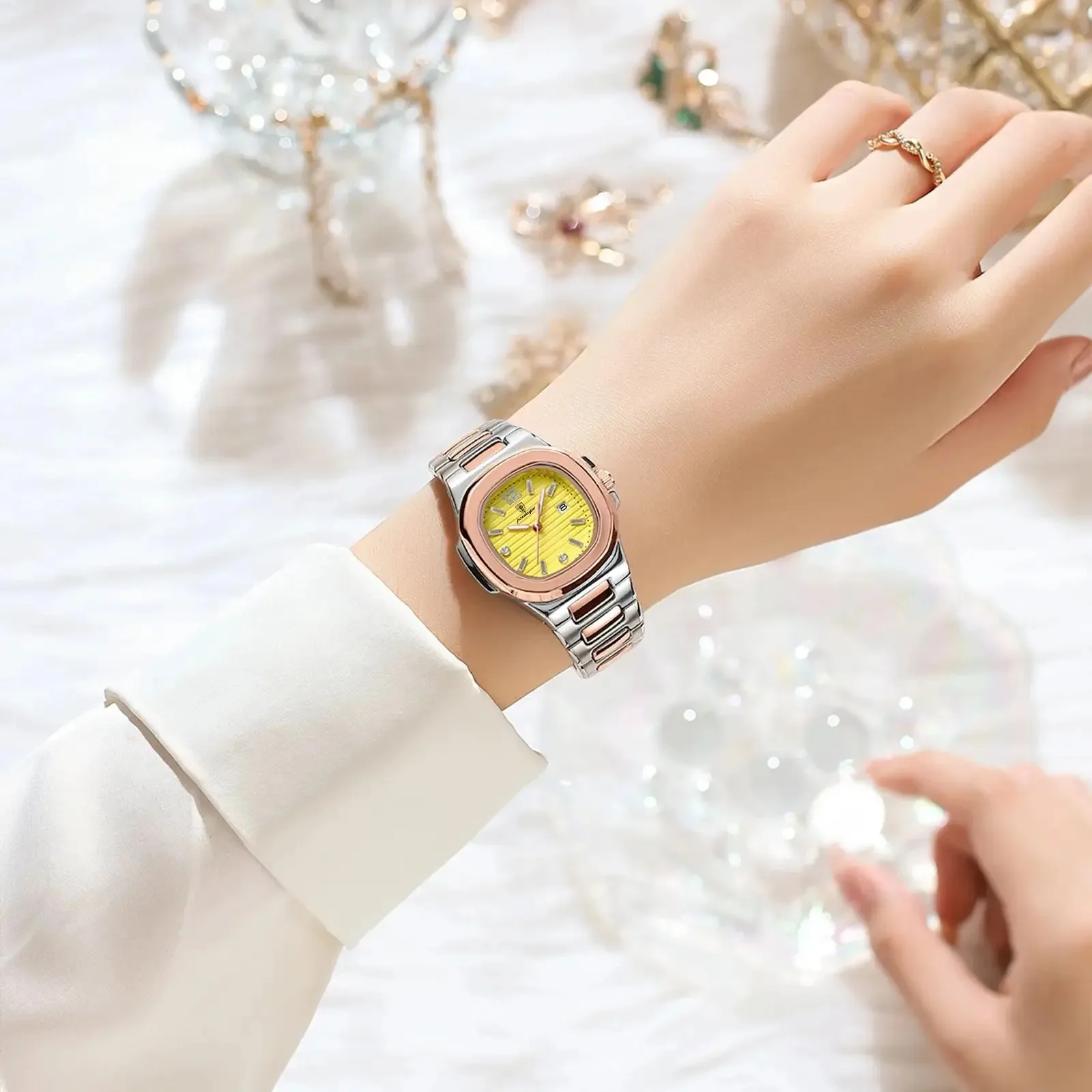 Poedagar Orologi da polso al quarzo moda Orologi da donna per donna Designer di lusso Orologio con diamanti in oro Regali da donna Relojes De Mujer