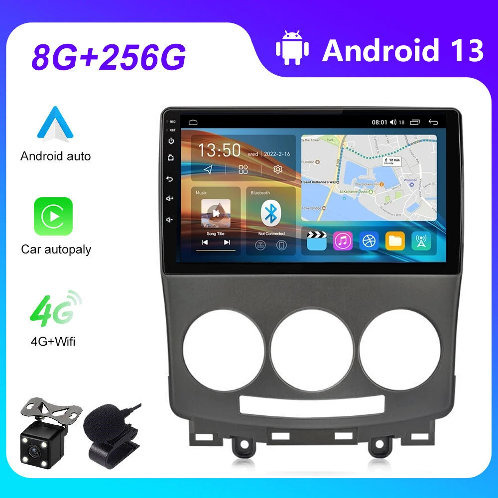 

For MAZDA 5 2005 - 2007 2008 2009 2010 Old Car Radio Multimedia Player GPS Android 13 Wireless Carplay Navigation GPS Head Unit