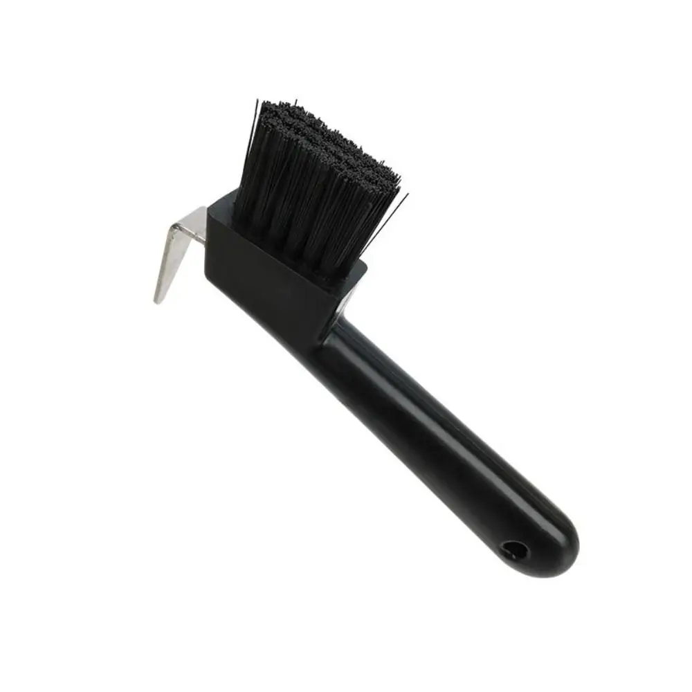 Plastic Horse Hoof Pick Brush Black Hoof Care Hoof Pick with Brush Anti-Slip Grip Durable Horses Hoof Groove Cleaner Donkey