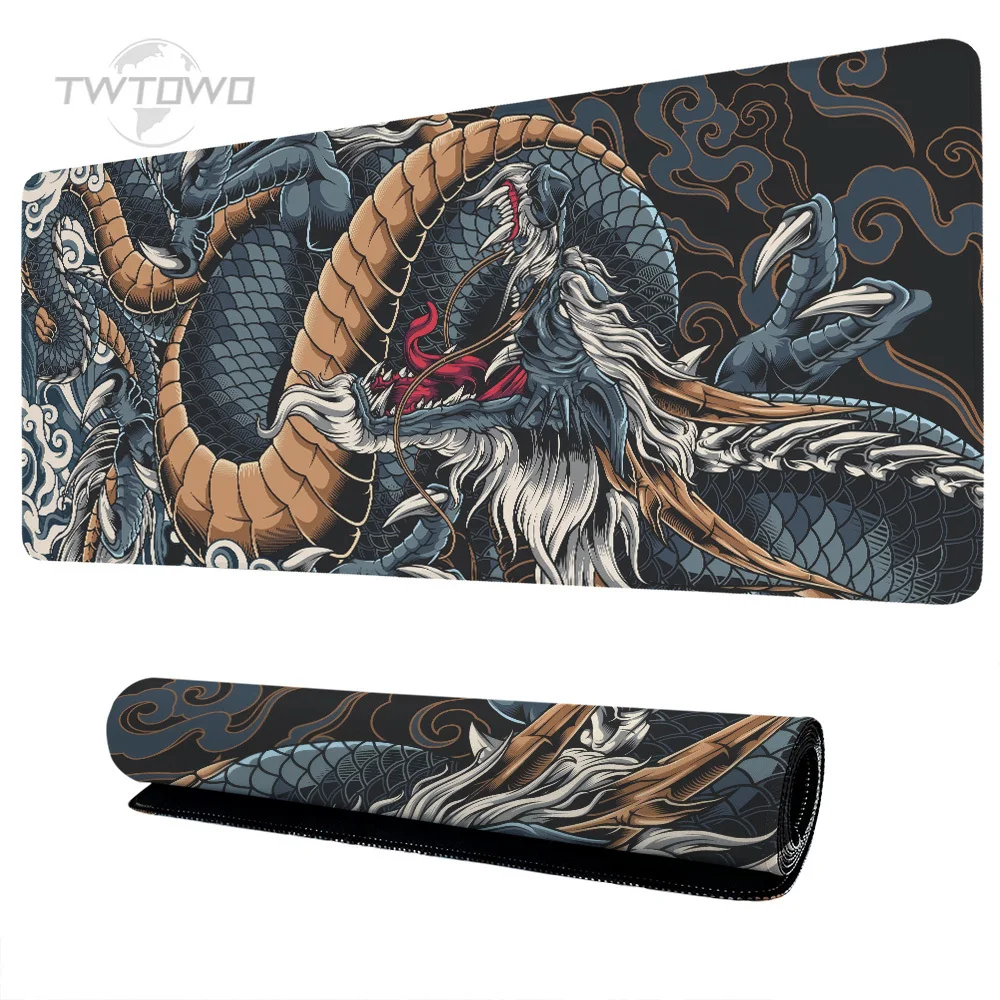 Podkładka pod mysz Gamer Cool Chinese Dragon XL HD Duża podkładka pod mysz XXL Podkładki na biurko Biuro Naturalna gumowa podkładka pod mysz komputerową Mata stołowa