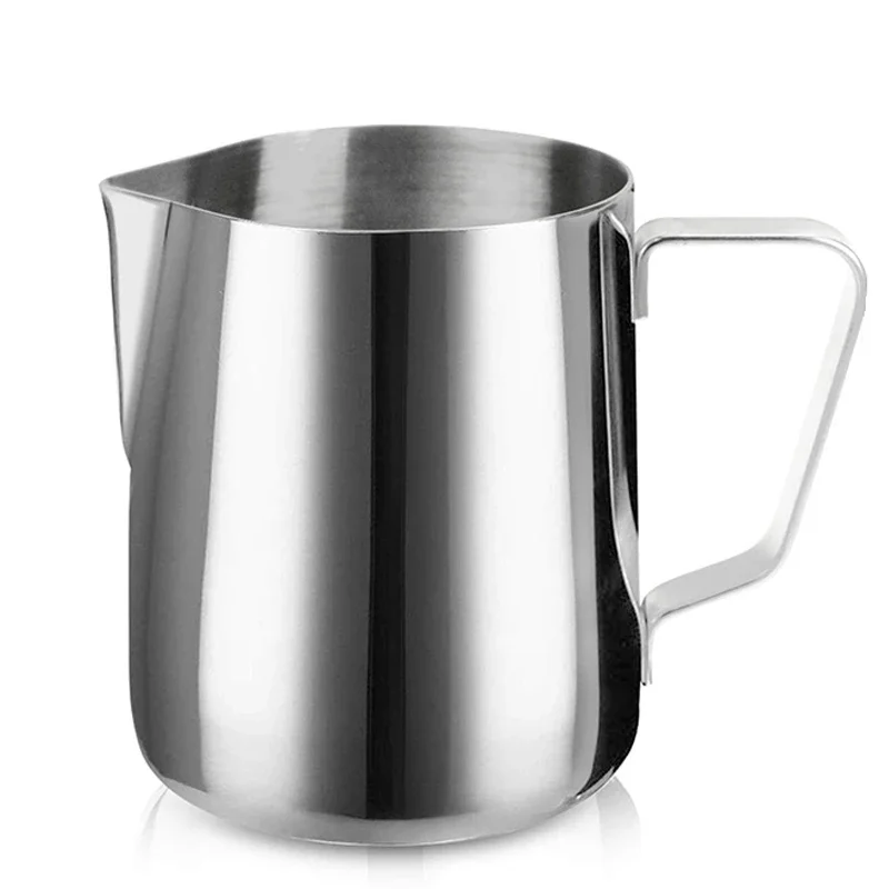 Milchaufschäumer aus Edelstahl, 350/600/1000/1500ml Kaffeekanne für Latte, Espresso, Cappuccino, Milchbecher für Barista