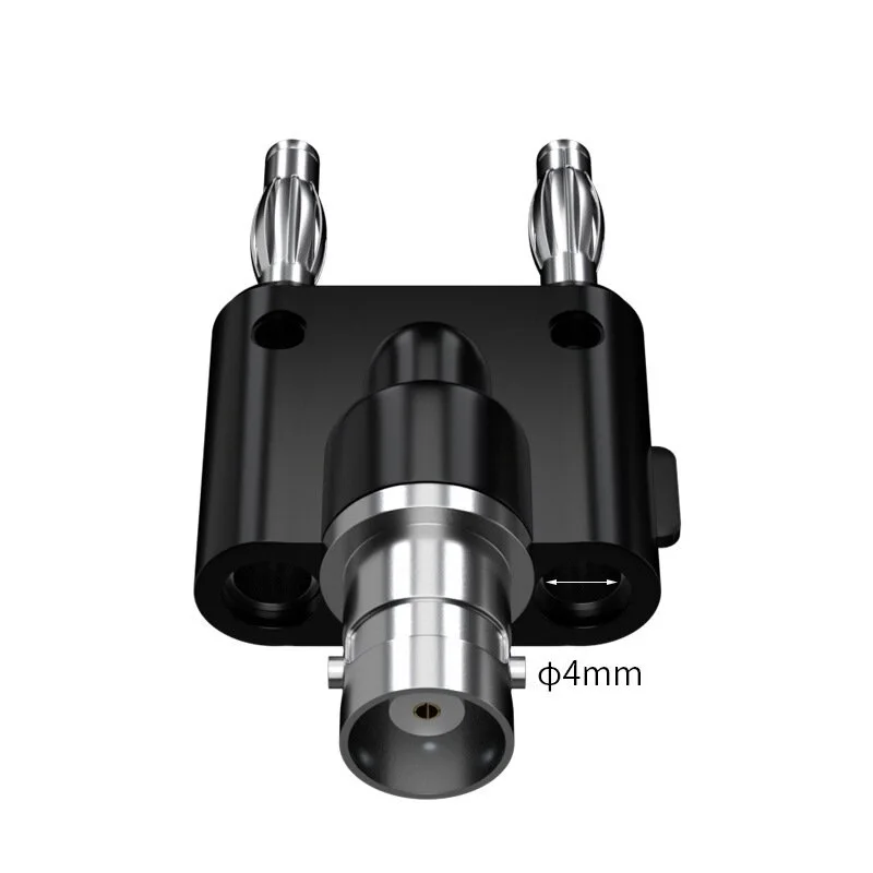 Professional BNC female oscilloscope probe dual row banana plug connector 50 ohm Q9 signal source panel socket
