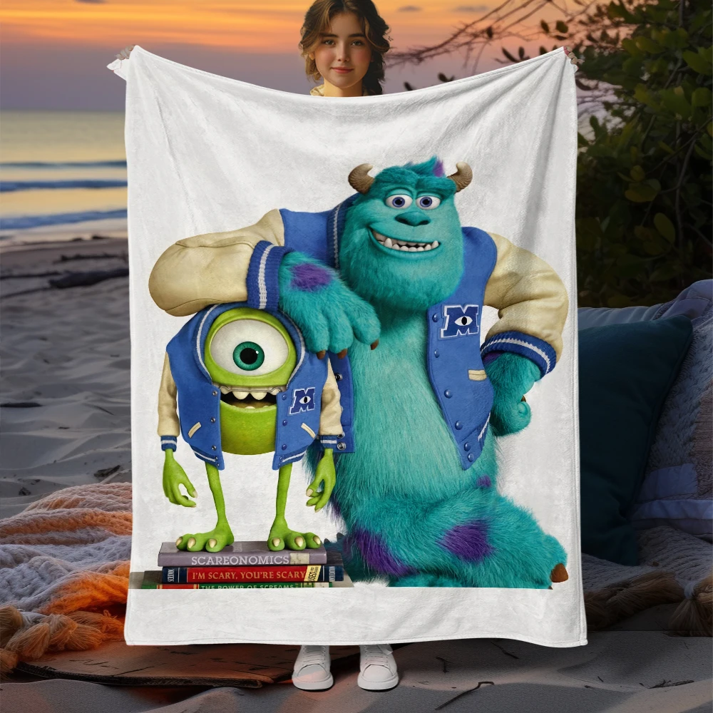 Monsters Inc Sullivan cute HD Print Blanket.Warm Flannel,living room,Sofa,Bed,table,Chair,Gifts,Picnics,Trips,Camp,Blankets.