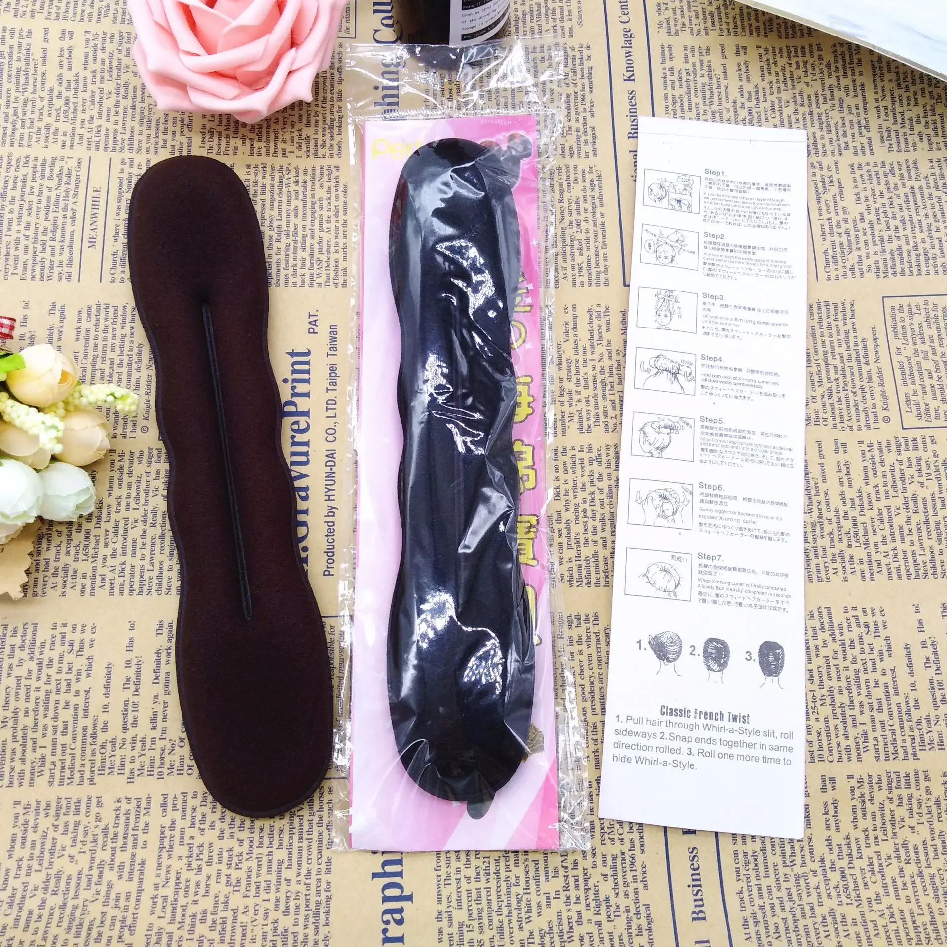 Sponge Hair Styling Tool Plastic Loop Curly Hair Maker Hair Scrunchie Headband Twist Donut Bun Curler Hairbands Hairstyle Tools