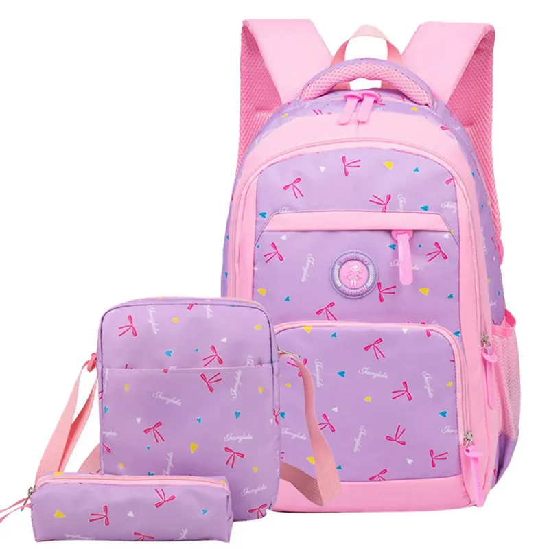 3 pz/set borse da scuola per ragazze 2024 dolce carino stampa bambini zaino bambini Bookbag scuola zaino borsa a tracolla da viaggio