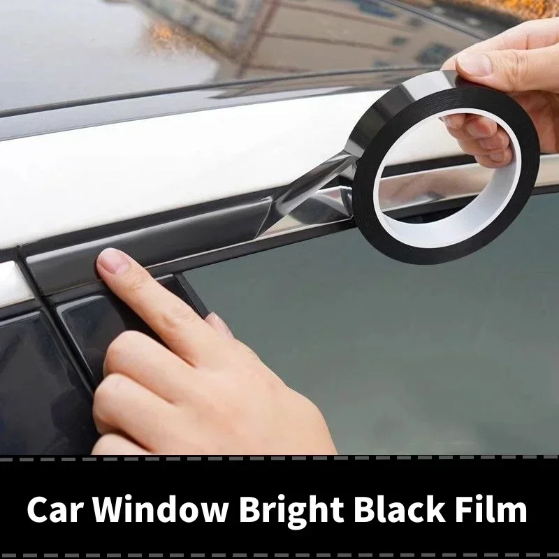 Stickers Bright Black Auto Window Edge Protector Trim Car Body Door Anti-scratch Protection Strip Chrome Styling Decorative