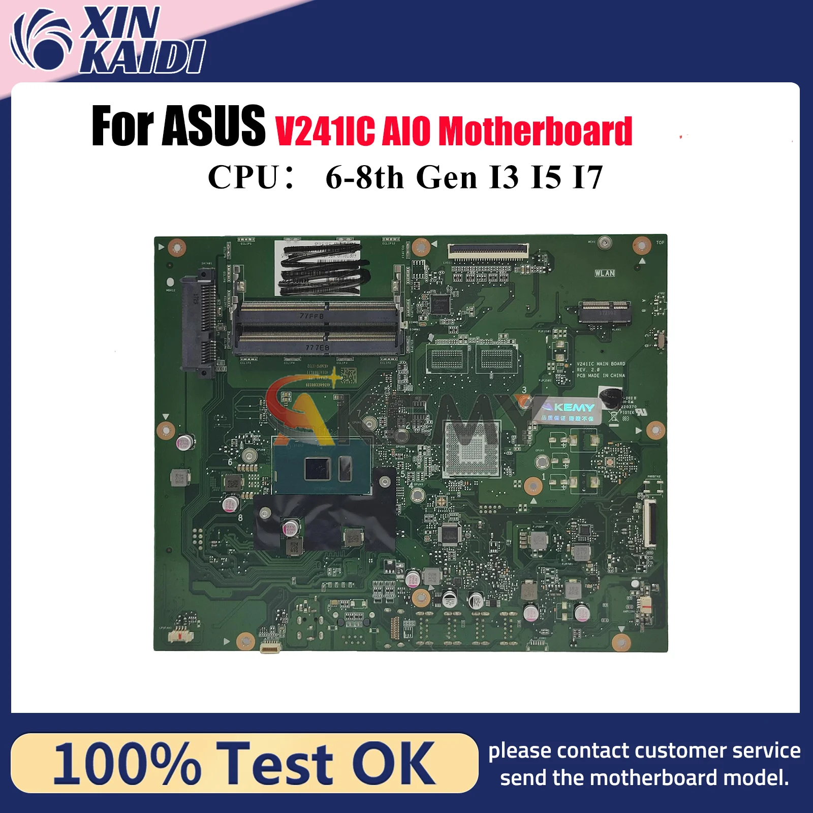 

Материнская плата V241IC для ASUS Vivo AiO V241IC V241I V241ICR, материнская плата с процессором I3 I5 I7, 100% тестирование, ОК, быстрая доставка, высокое качество