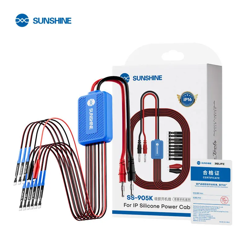 SUNSHINE SS-905K IP6G-16PM Serie Silikon-Stromkabel, flexibel, FPC, weicher Flex, batterielos, schnelles Einschalten, Reparaturwerkzeuge – Detail 17