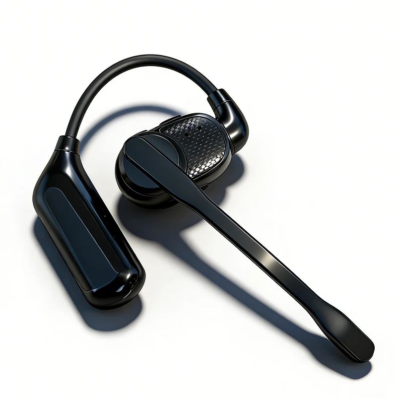 Mini-Bluetooth-Headset, Open-Ear-Kopfhörer, kabellose Headsets mit abnehmbarem Mikrofon, ENC-Rauschunterdrückung, Musik in HD-HiFi-Stereoqualität