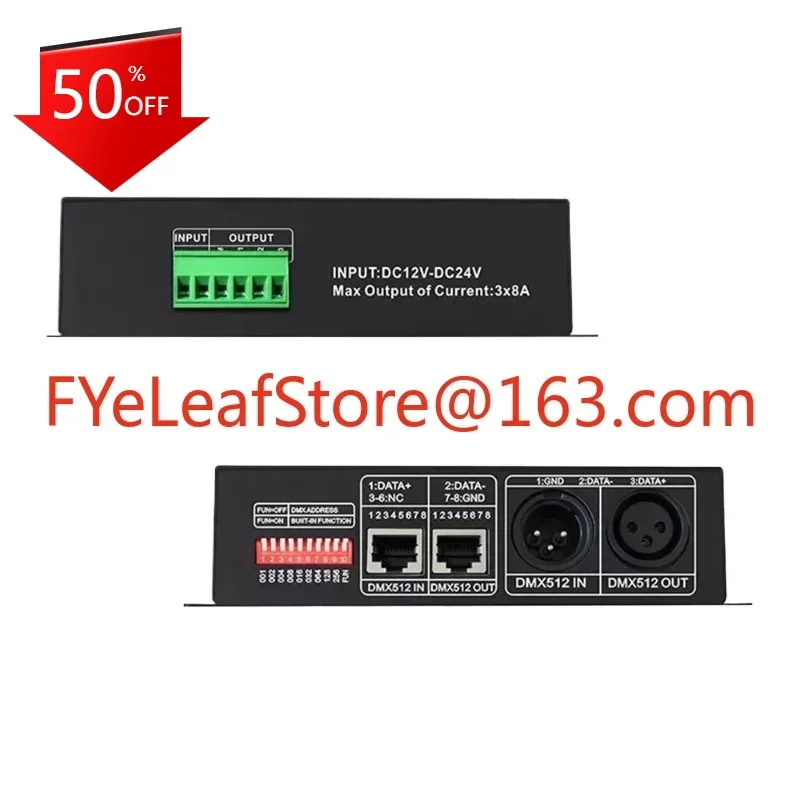 

DMX512 decoder color RGBW stage light strip engineering sub-controller led512 decoding controller