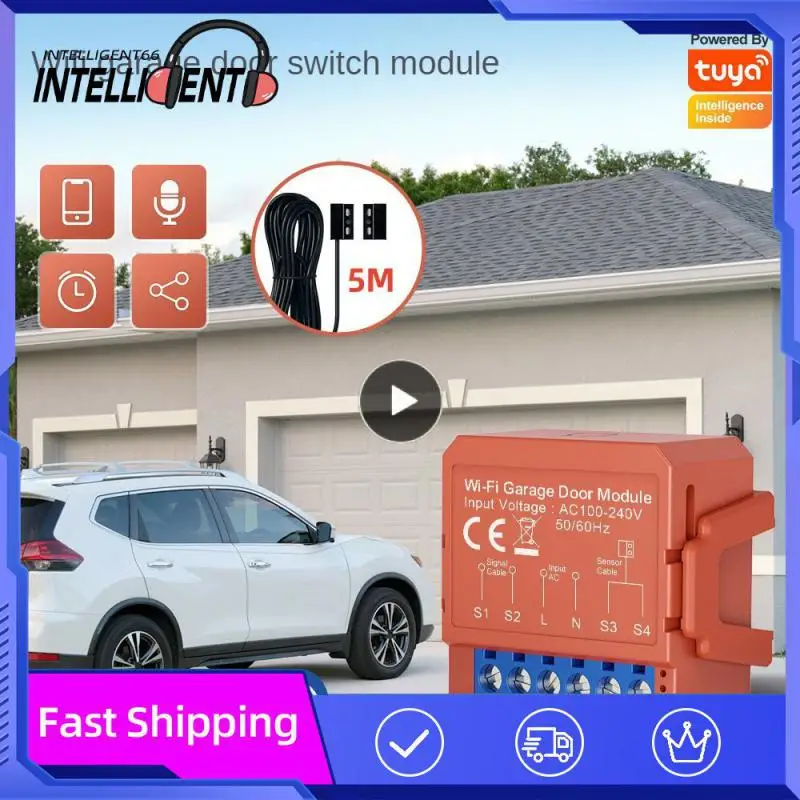 Tuya wifi receptor de porta de garagem universal relé inteligente módulo controle rf trabalho com alexa casa alice para vida inteligente
