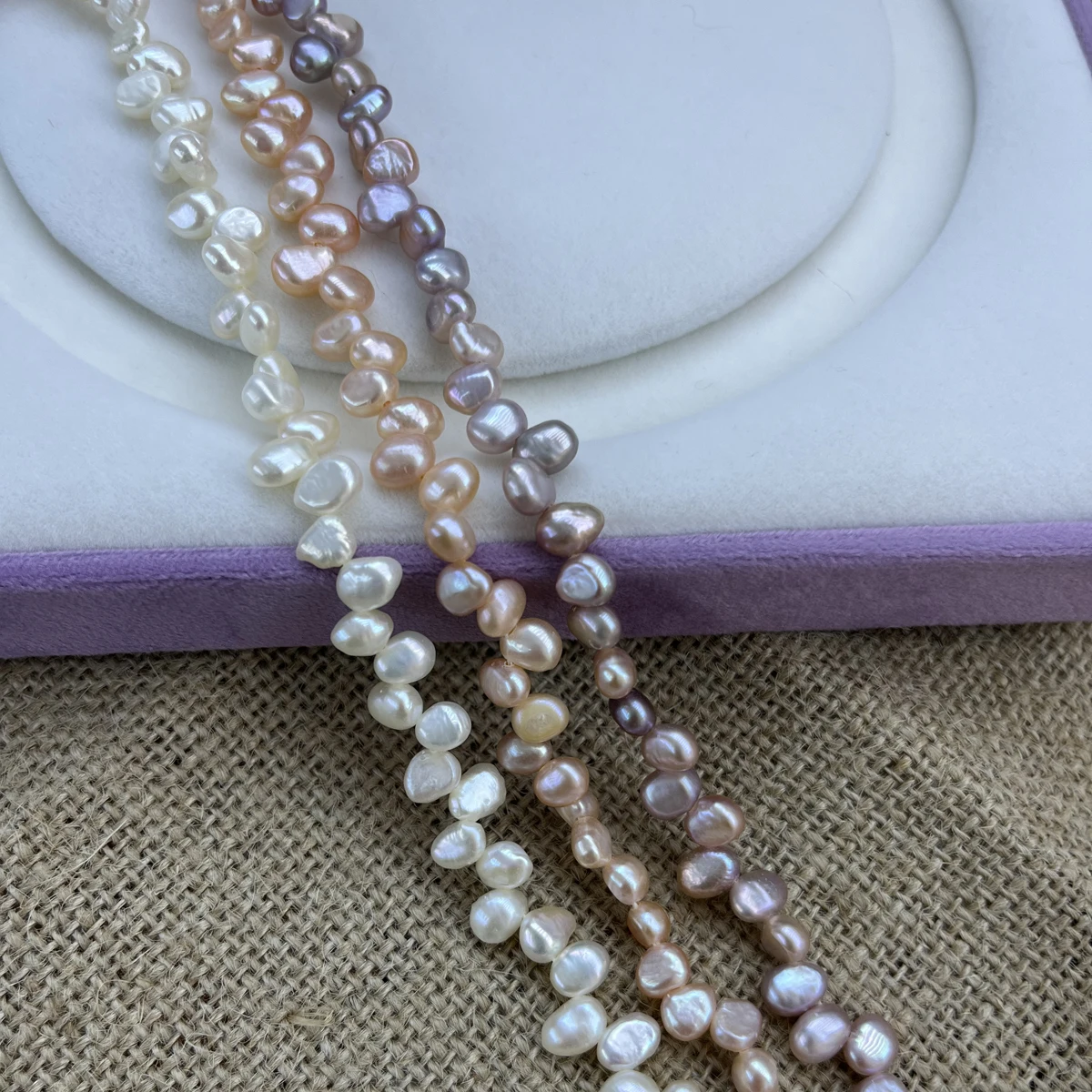 

AA 6-7mm Wheat-shaped Natural Freshwater Pearls Semi-finished Loose Beads for Jewelry Making DIY Necklace Bracelet Accessories