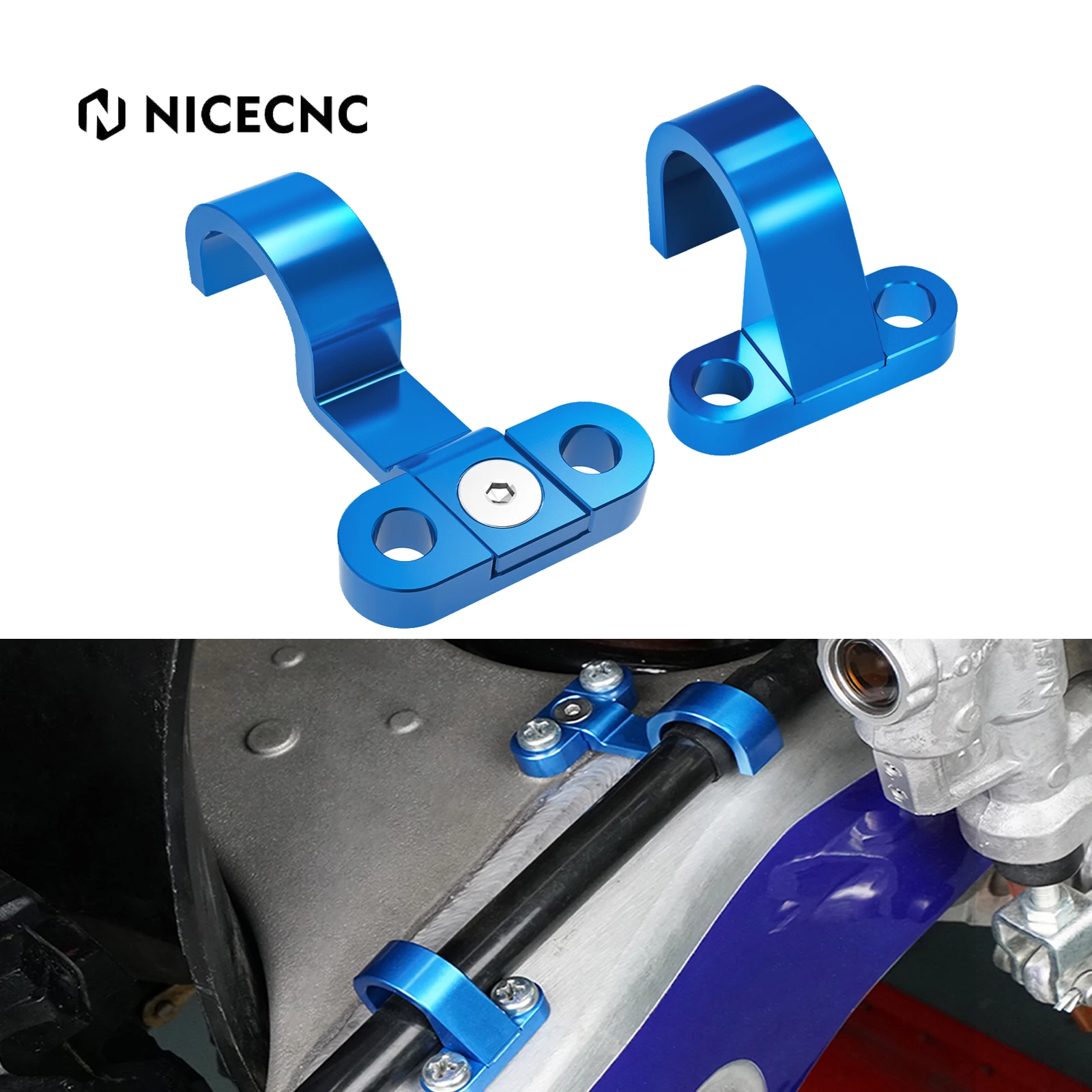 NICECNC For Yamaha YZ125 YZ250 YZ250F YZ450F 2006-2022 WR250F WR450F YZ 250FX 450FX 250X Rear Brake Hose Line Cable Clamp