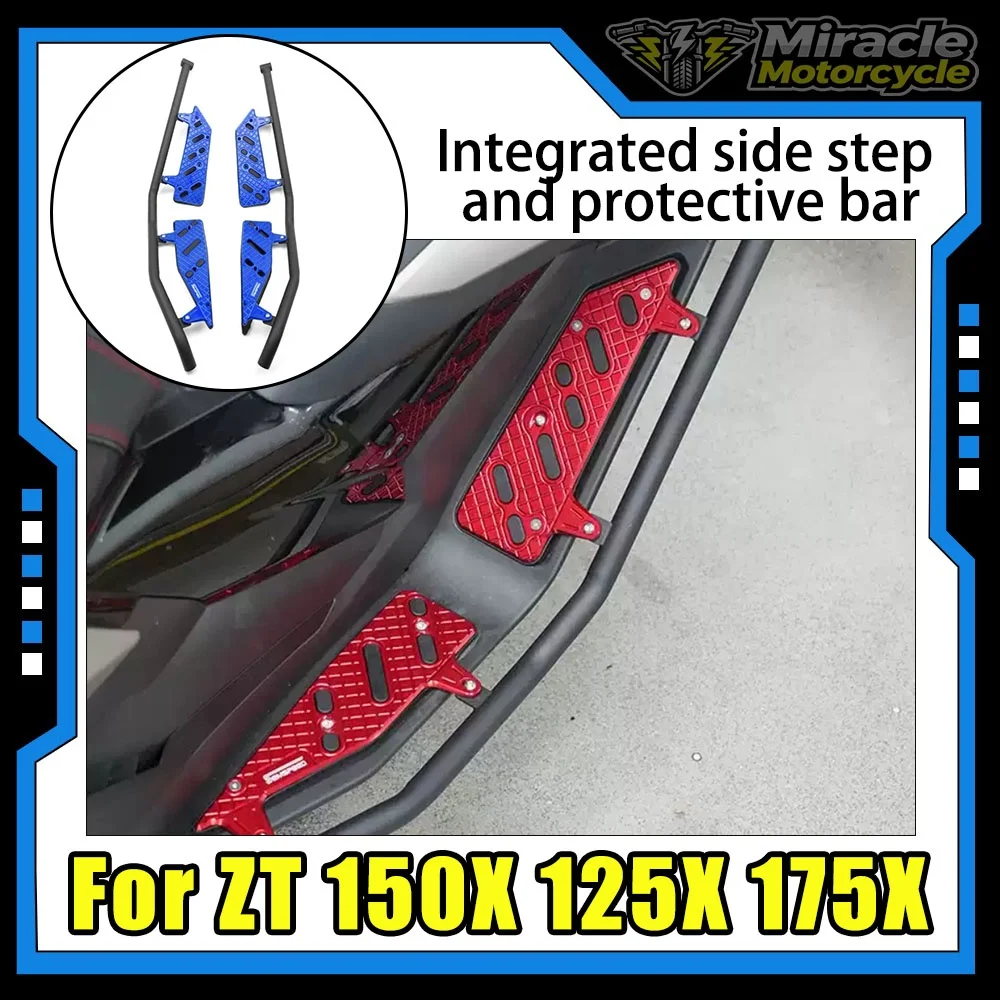 Integrated Motorcycle Crash Bar and Footrest Guard – Compatible with ZONTES 125X, 150X, and 175X