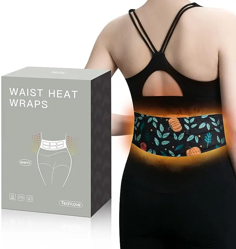 Wearable Heat Compress Waist Neck Brace Pain Relieve Wraps Patch Disposable Heated Band 6hours Warming Scarf Protector