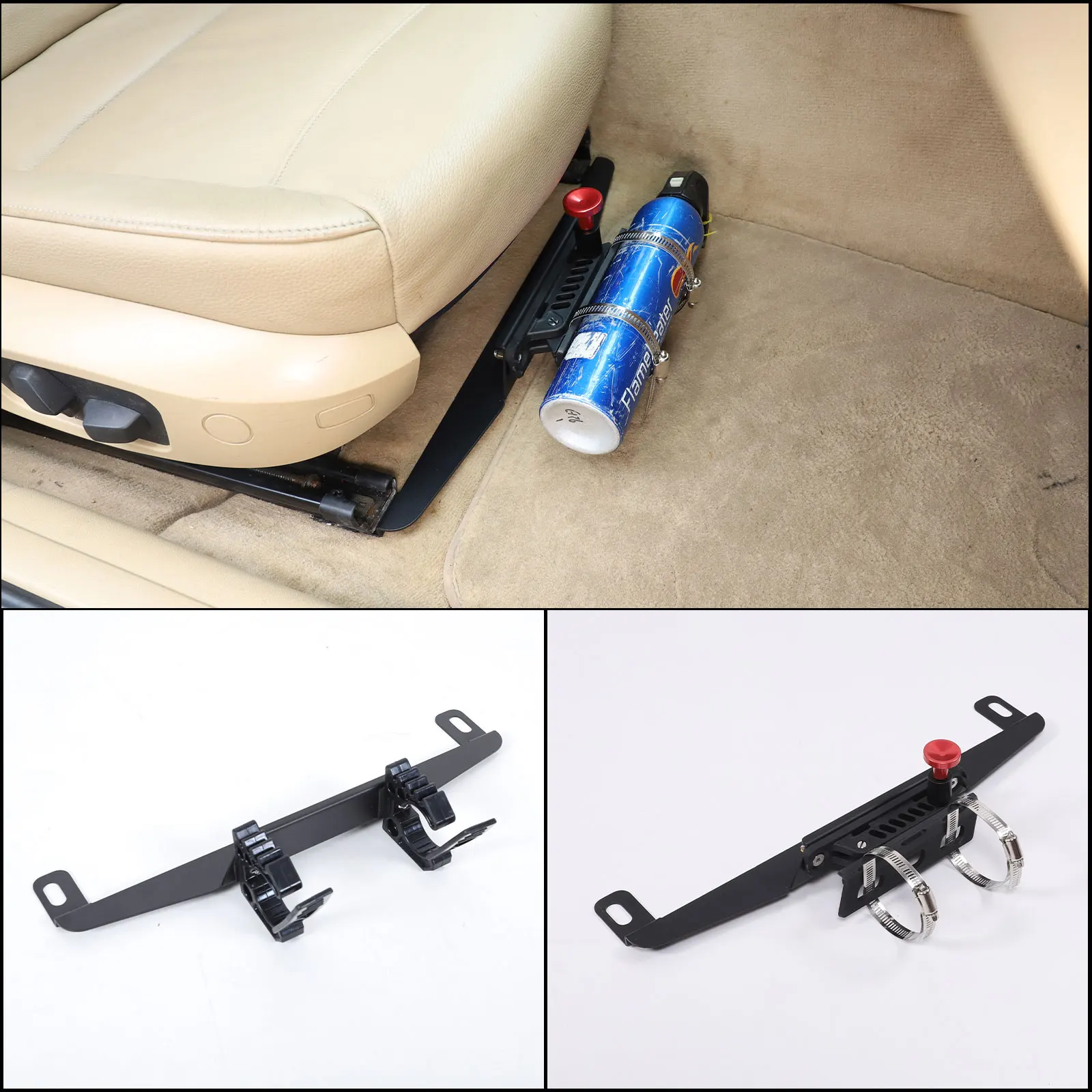 For BMW F23 E90 E91 E92 2005-2017 Flashlight Holder Bracket Mount seat fire extinguisher bracket Installed under the passenger