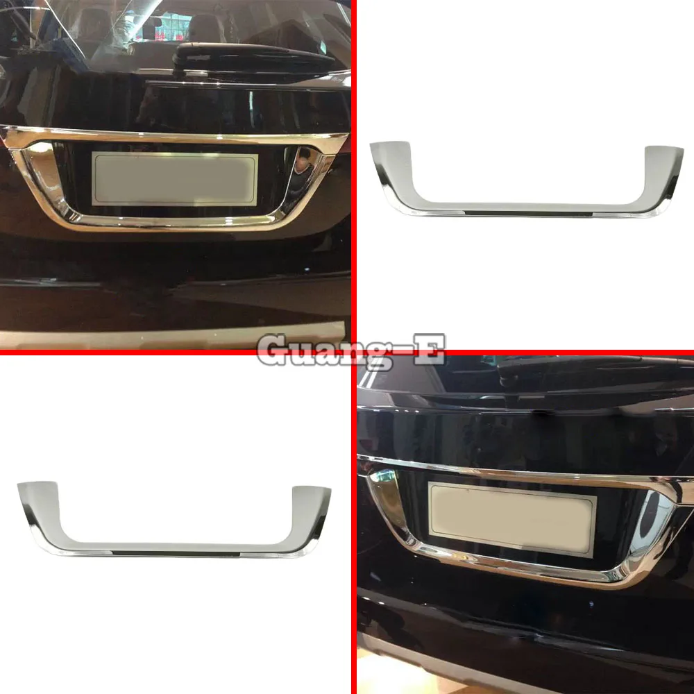 Stick Detector ABS Chrome Back Rear License Frame Plate Trim Strip Bumper Trunk For Subaru Outback 2015 2016 2017 2018 2019 2020