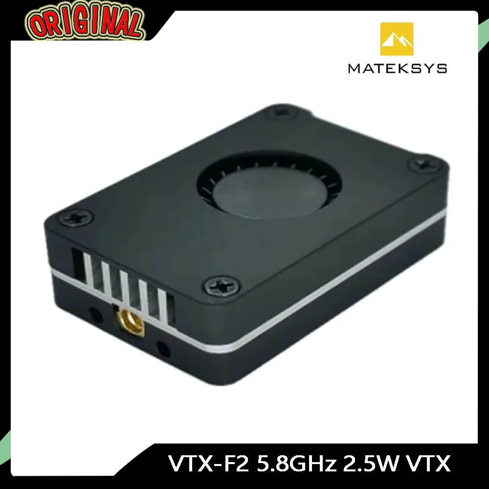 

MATEKSYS VTX-F2 Видеопередатчик 5,8 ГГц 2,5 Вт | 48CH, корпус с ЧПУ, турбовентилятор | 7-36 В для RC FPV, дальнего действия и мультикоптеров