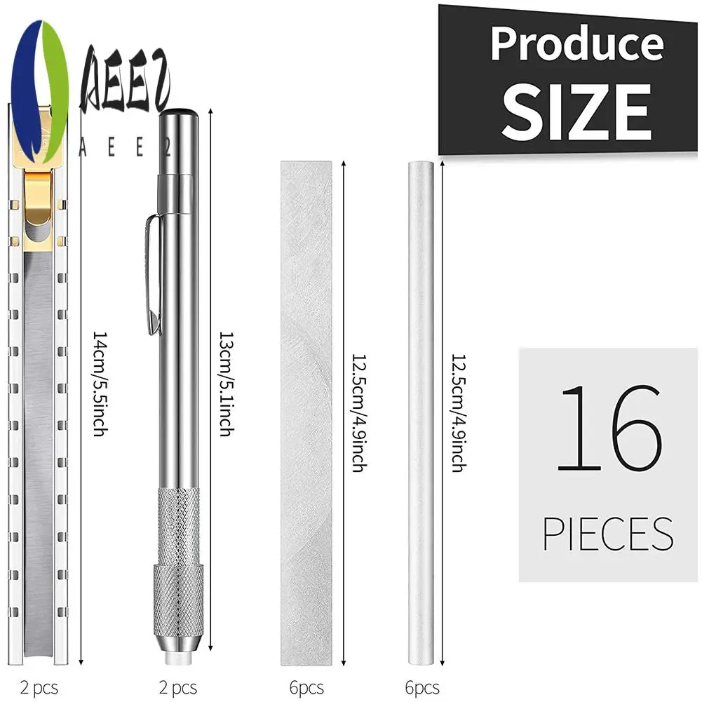 AEE2-Soapstone Holder Soapstone Pencil Round Flat Aluminum Welding Tools Flat Soap Stone Markers Removable On Steel,Aluminum