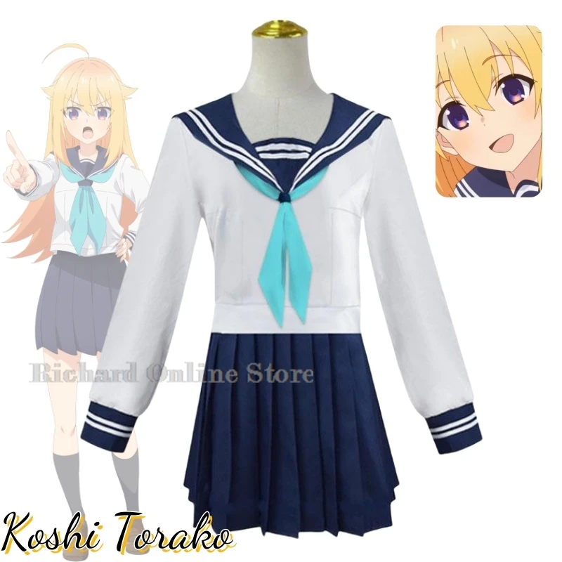 Koshi Torako Shikanoko Nokonoko Koshitantan Anime School Uniform JK Disguise Halloween Party Sailor Suit Skirt Koshi Torako