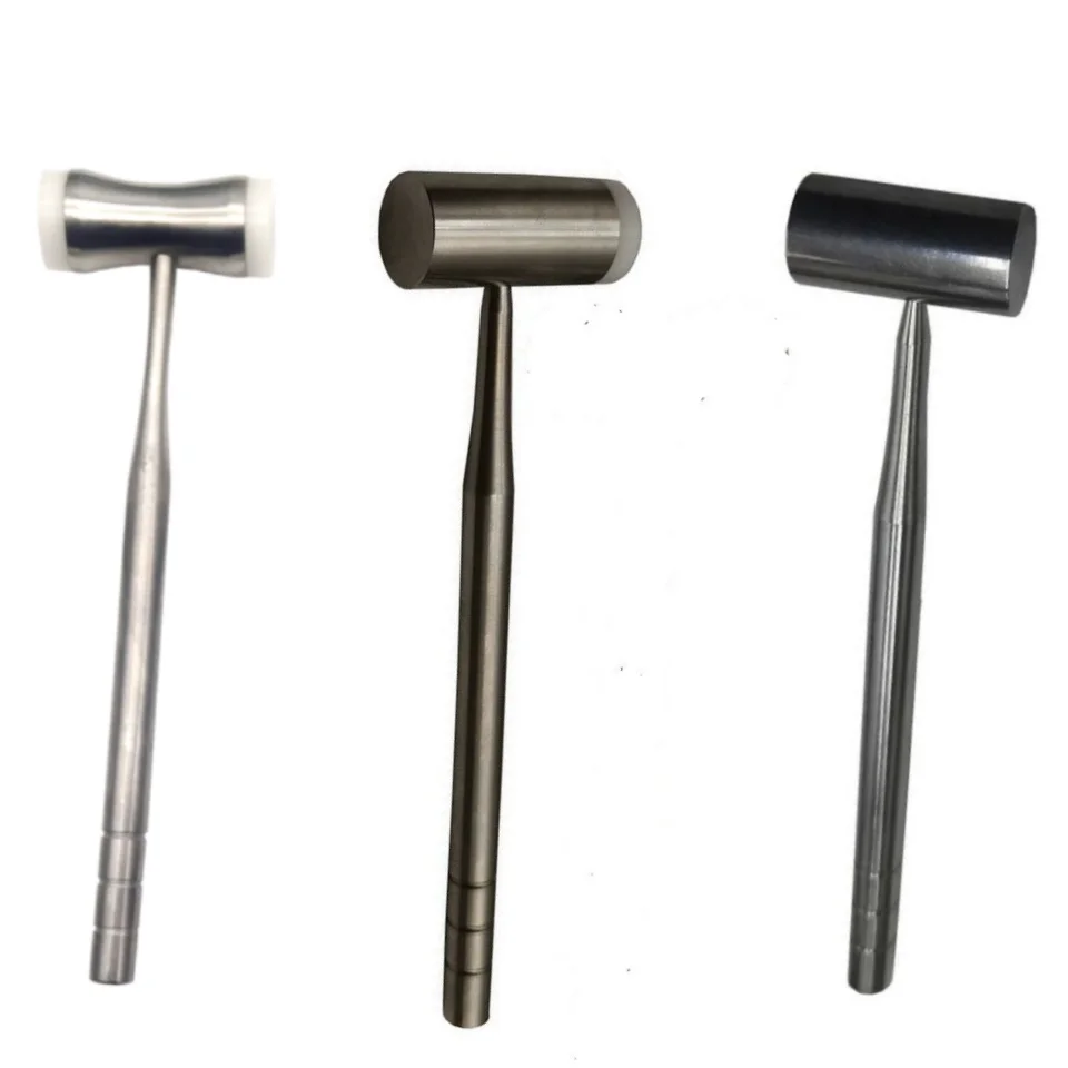 1pc 치과 뼈 망치 양방향 나일론 스테인레스 스틸 손잡이 교체 패드 치과 수술 도구